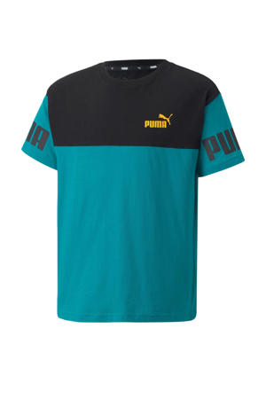   sport T-shirt turquoise/zwart