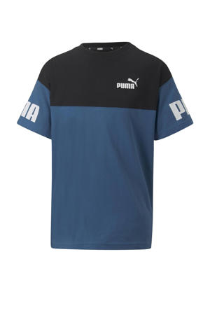   sport T-shirt blauw/zwart