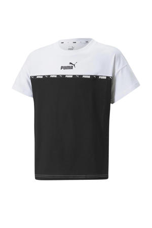 T-shirt met logo wit/zwart