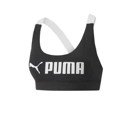 Puma level 2 sportbh zwart/wit