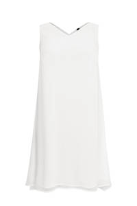 Yoek semi-transparante jurk VOILE van gerecycled polyester wit