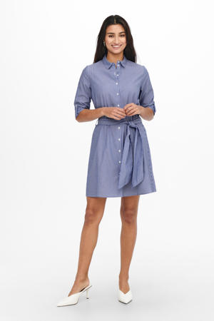 gestreepte blousejurk JDYHALL blauw/wit
