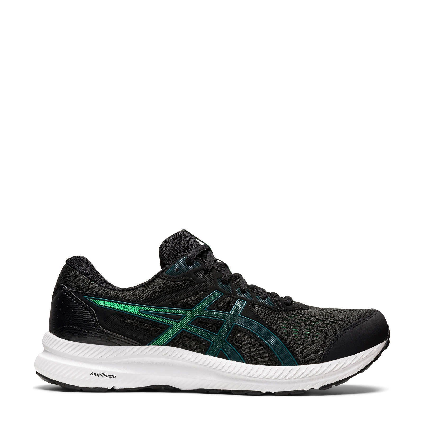 ASICS Gel-Contend 8 hardloopschoenen zwart/groen | wehkamp