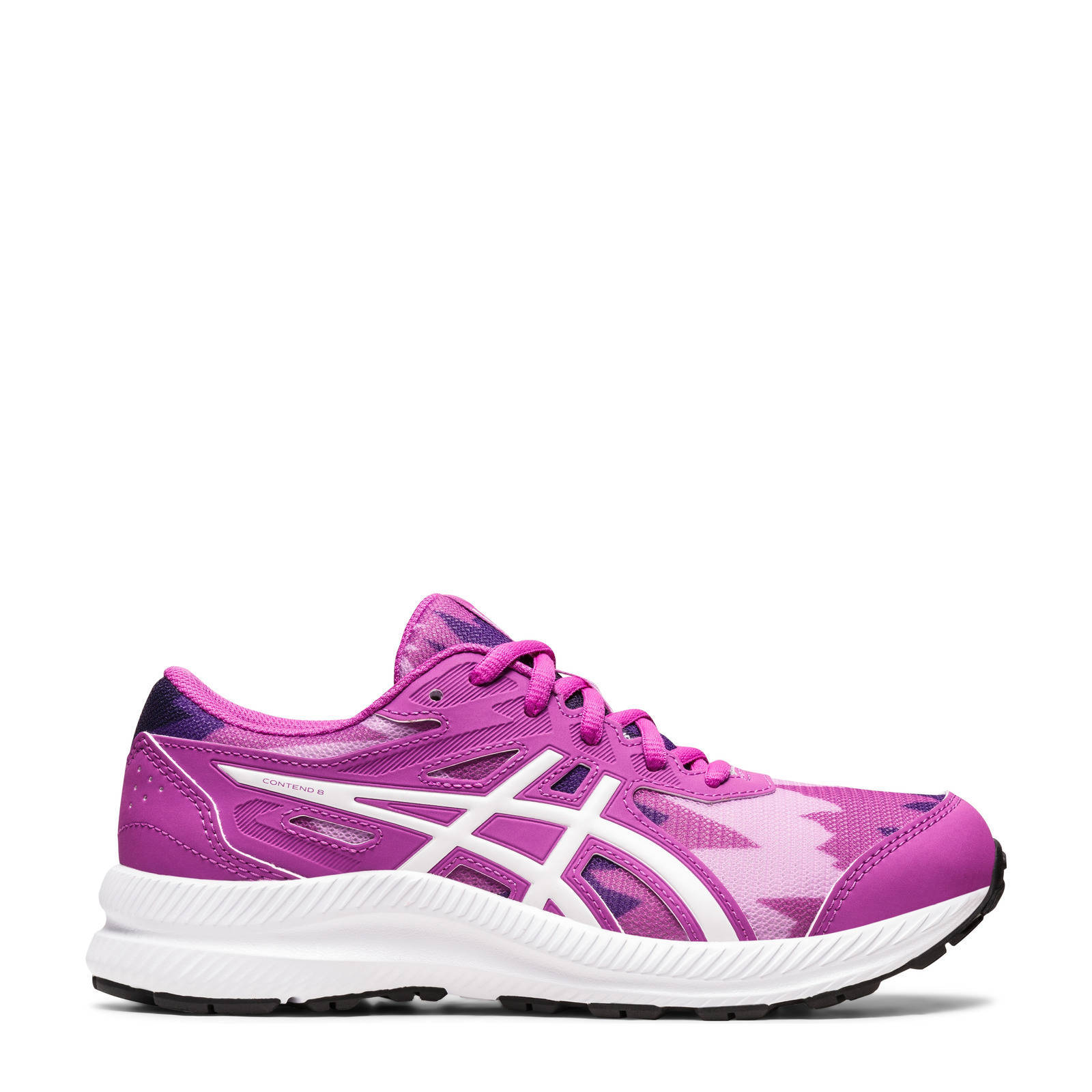 ASICS Contend 8 Print hardloopschoenen fuchsia/roze kids | wehkamp