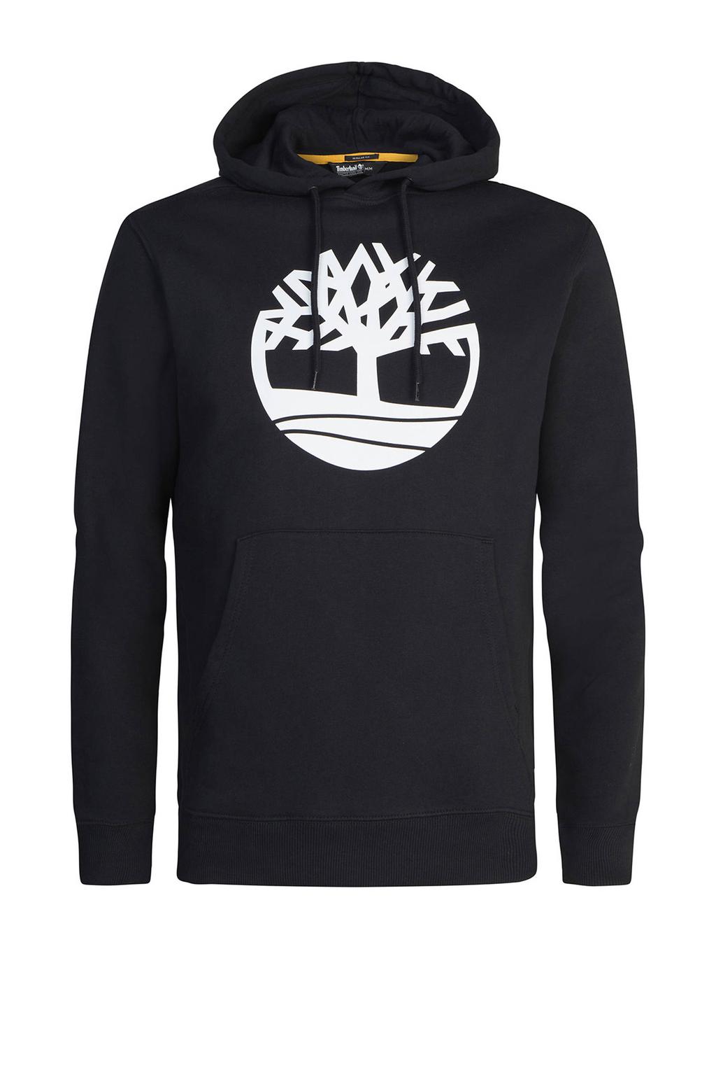 Timberland hoodie met logo zwart/wit