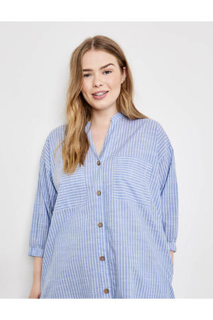 gestreepte blouse lichtblauw/wit