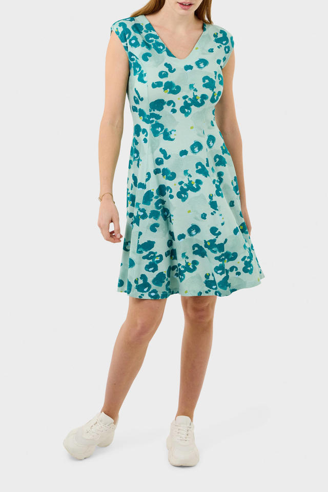A-lijn jurk met over print mintgroen | wehkamp