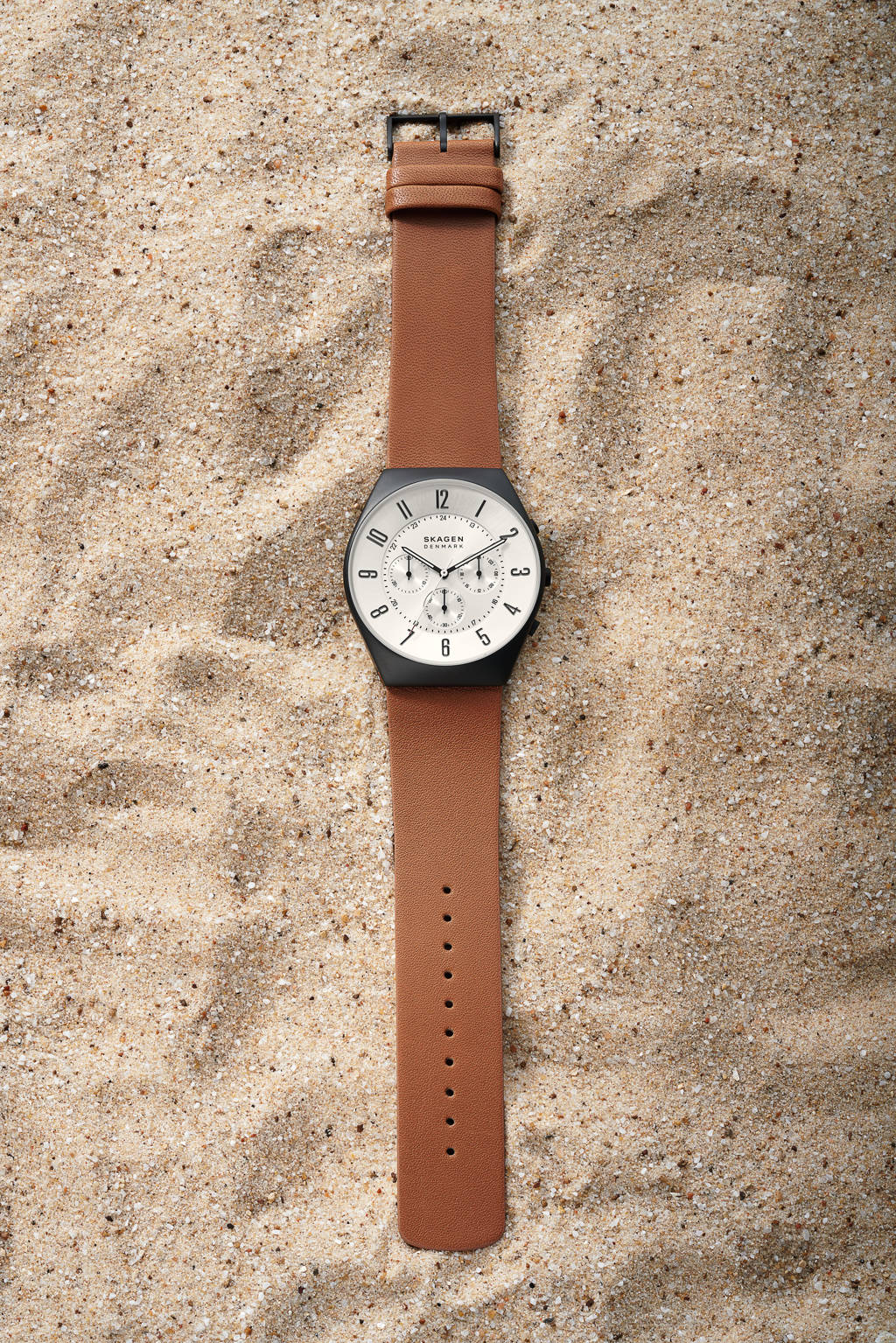 Skagen Horloge SKW6823 Grenen Chronograph cognac | wehkamp