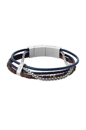 Armband JF04084040 Vintage Casual donkerblauw/bruin