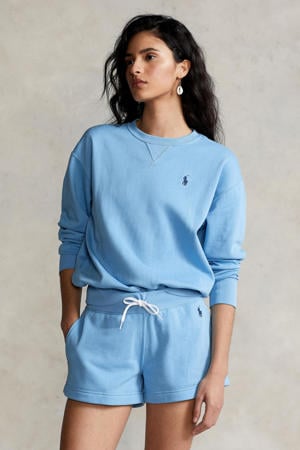 sweater met borduursels lichtblauw
