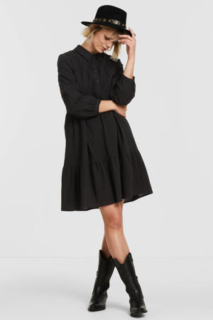 Florine's Favourites jurk VMTRINE zwart met kant