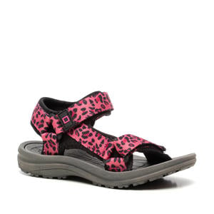   sandalen met panterprint roze