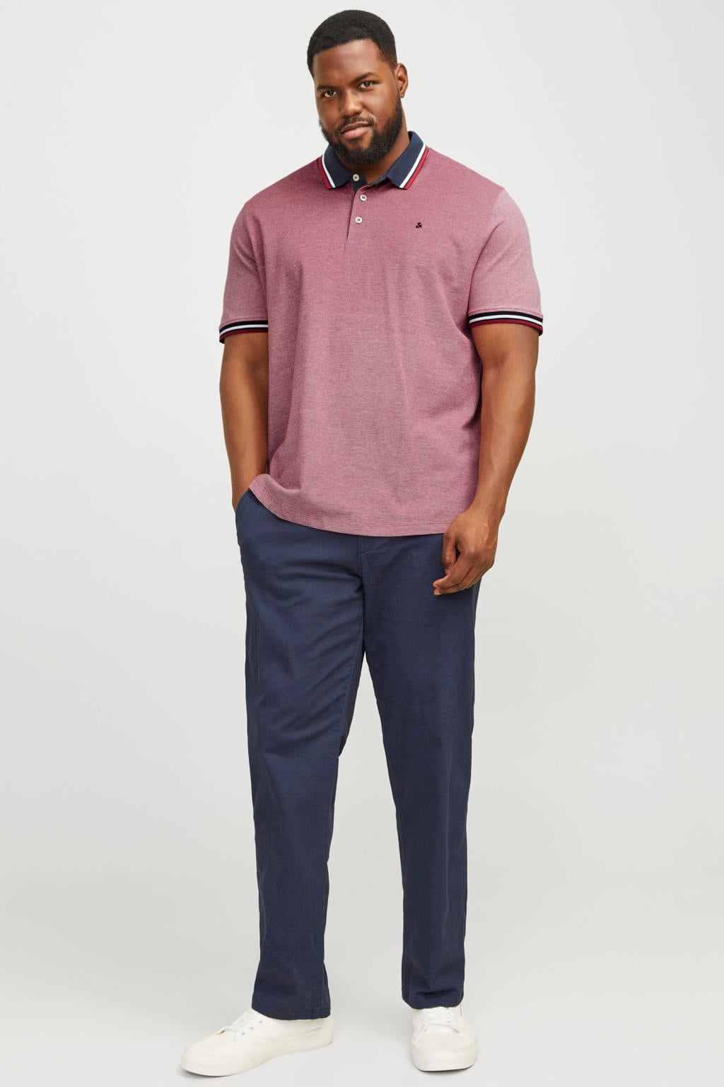 JACK & JONES PLUS SIZE regular polo rood