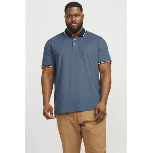 JACK & JONES PLUS SIZE regular polo blauw afbeelding