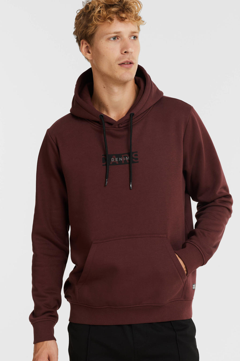 Cars hoodie CRAVER met logo burgundy