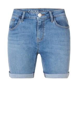 slim fit jeans short Jackie 502 bleached denim
