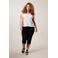 Miss Etam Plus slim fit capri jeans Elise black