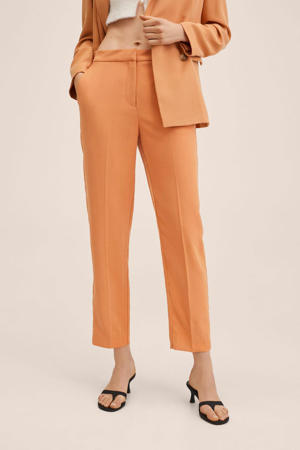 cropped straight fit pantalon oranje