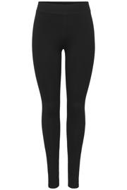 thumbnail: Zwarte dames ONLY PLAY sportlegging van katoen met slim fit, regular waist, elastische tailleband en logo dessin