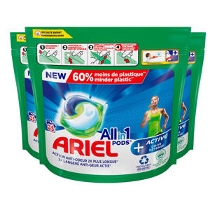 Wehkamp Ariel All-in-1 Pods Actieve Geurbestrijding wasmiddelcapsules - 3 x 35 wasbeurten - voordeelverpakking - 105 wasbeurten aanbieding