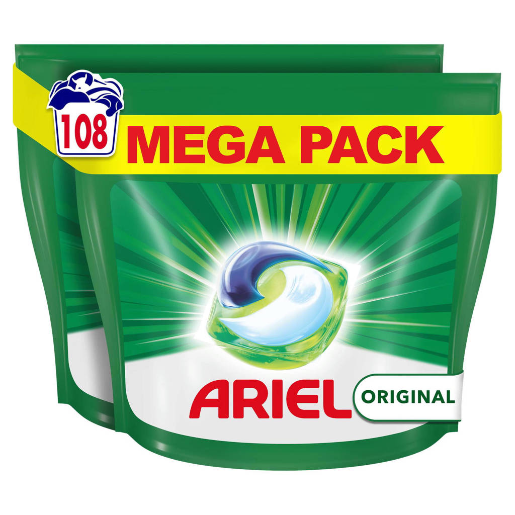 Ariel All-in-1 Pods Original Wasmiddelcapsules - voordeelverpakking - 108 wasbeurten