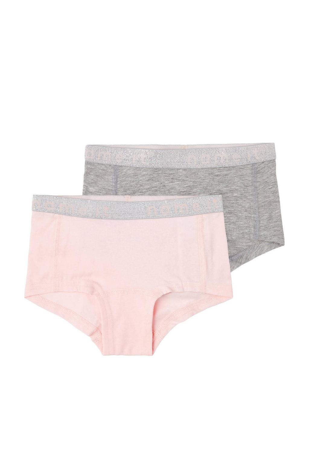 NAME IT KIDS hipster - lichtroze/grijs melange (set van 2)