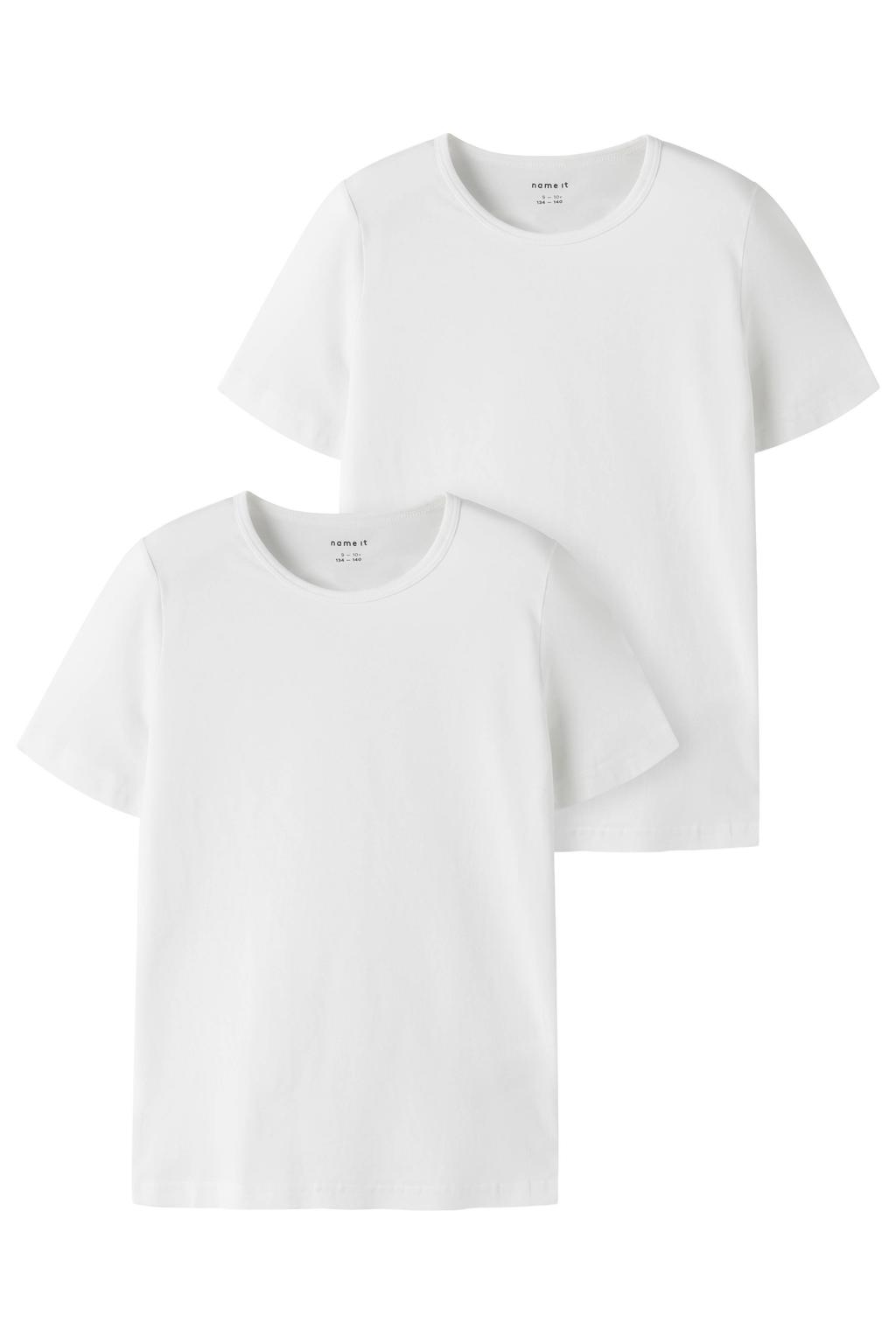 NAME IT KIDS T-shirt - wit (set van 2)