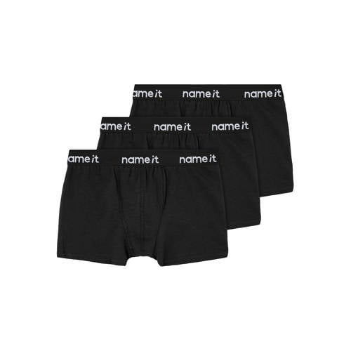 NAME IT KIDS boxershort NKMBOXER - set van 3 zwart afbeelding