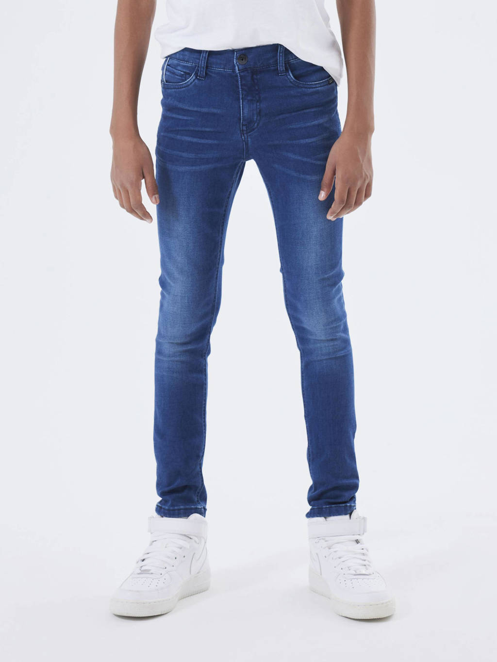 slim fit jeans NKMTHEO dark blue denim