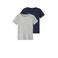 NAME IT KIDS T-shirt - grijs melange/donkerblauw (set van 2)