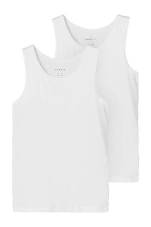 hemd NKMTANK - wit (set van 2)