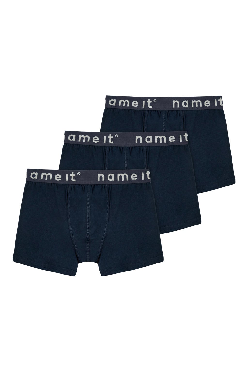 NAME IT KIDS boxershort NKMBOXER - donkerblauw (set van 3)