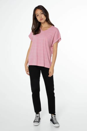 gestreept T-shirt NXGMANAUS roze