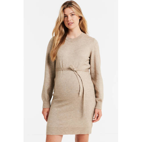MAMALICIOUS zwangerschapsjurk MLNEWANNE van polyester zand afbeelding