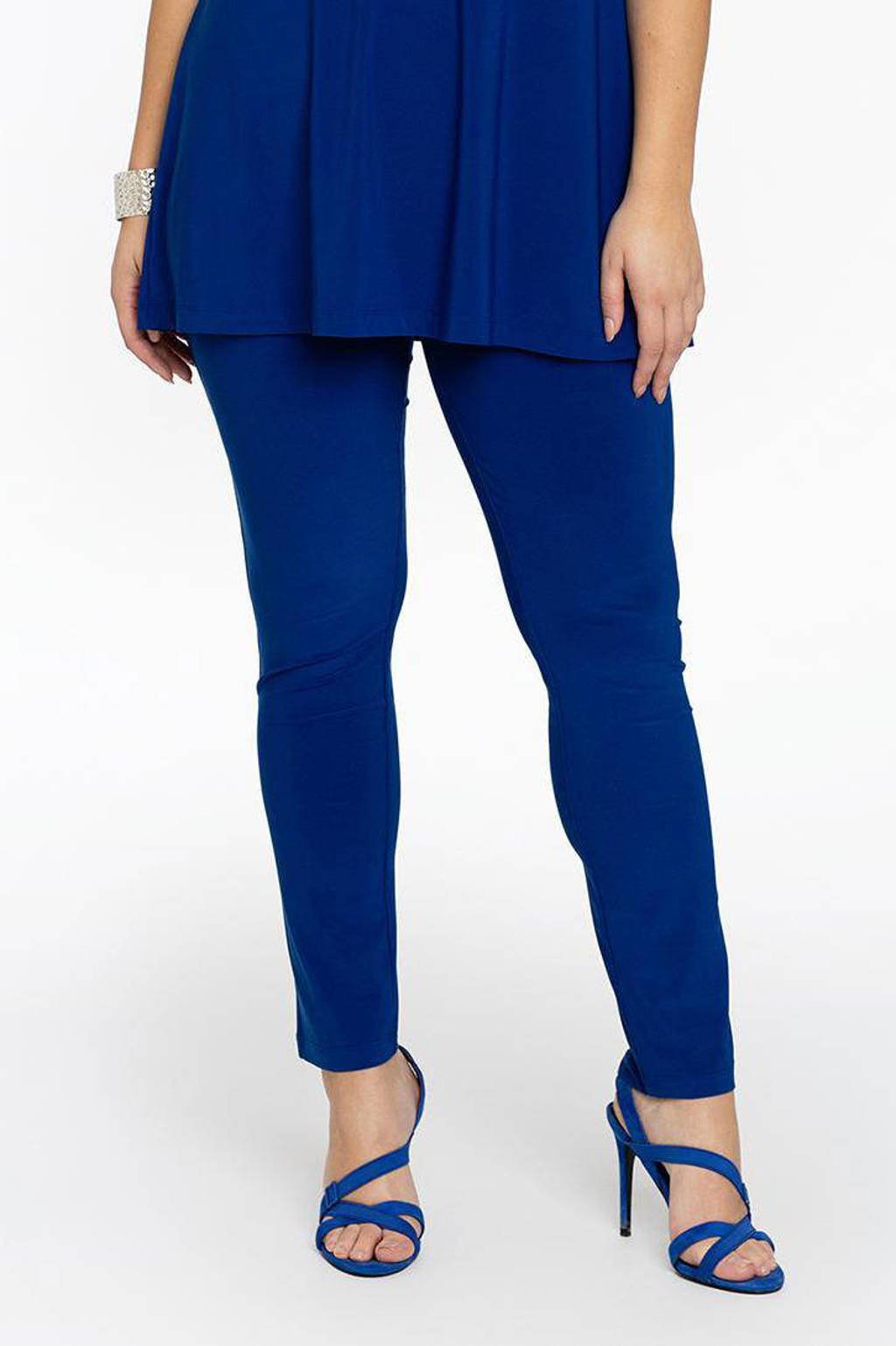 Yoek Loretta's Favourites extra slim fit broek van travelstof DOLCE blauw