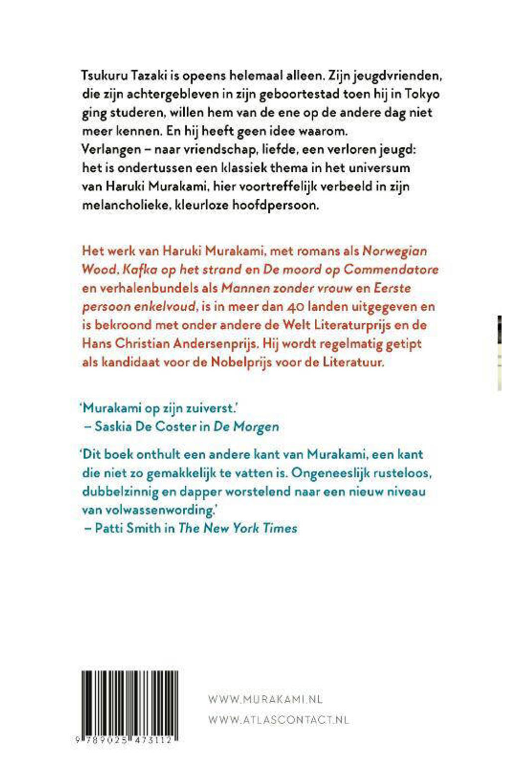 Haruki Murakami De kleurloze Tsukuru Tazaki en zijn pelgrimsjaren wehkamp