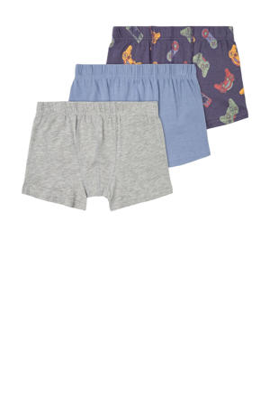   NKMTIGHTS boxershort - set van 3 grijsblauw/grijs melange/blauw