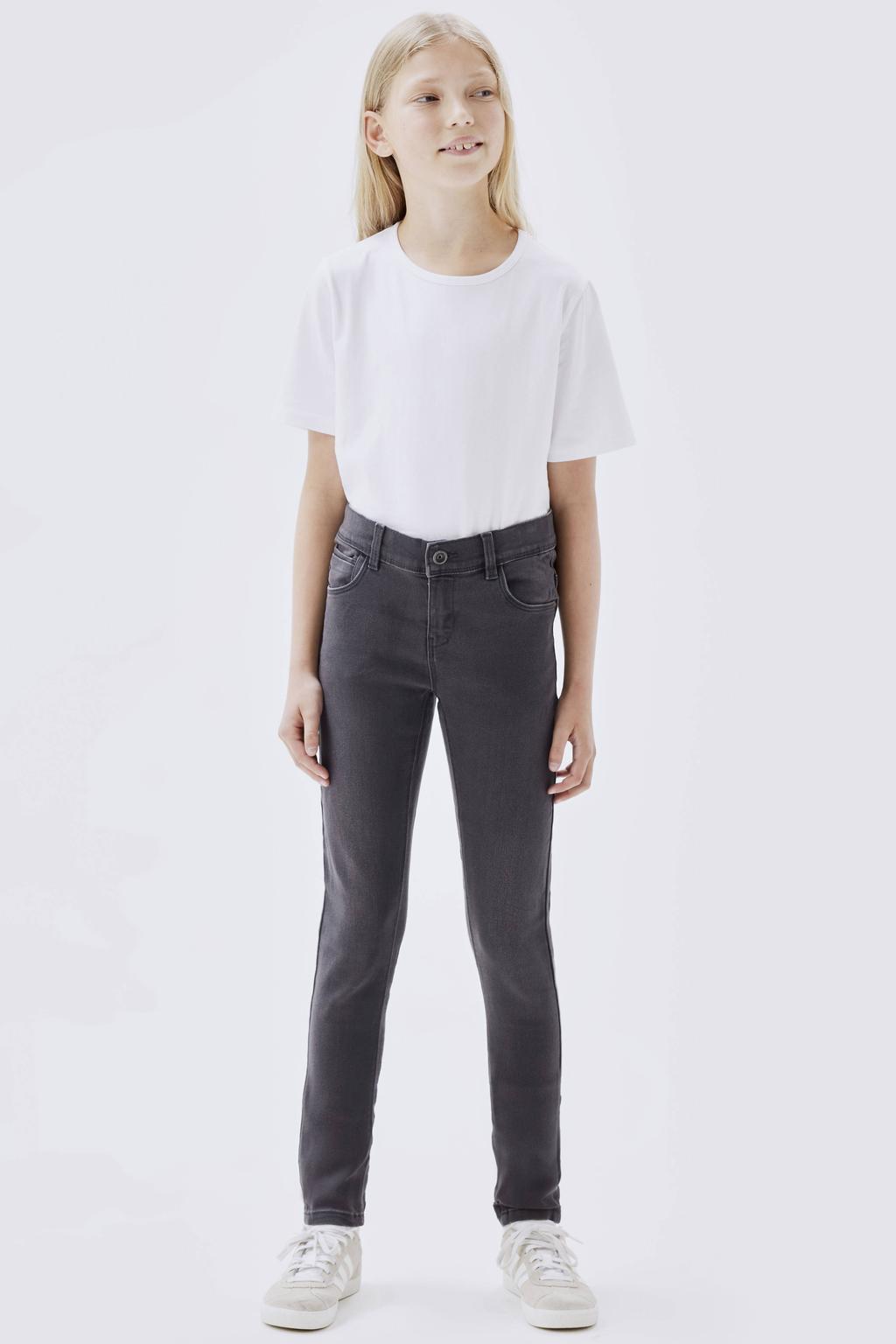 NAME IT KIDS skinny jeans NKFPOLLY dark grey denim