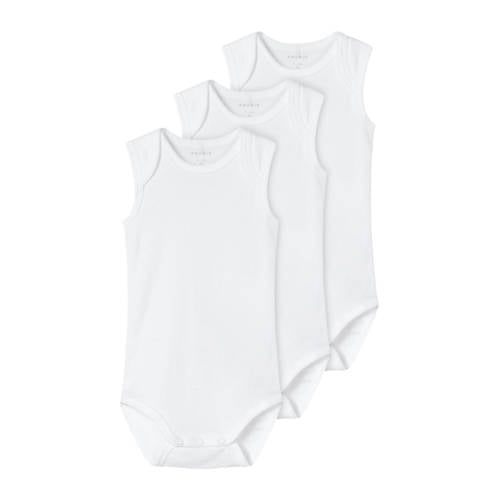 NAME IT BABY romper NBNBODY - set van 3 wit afbeelding