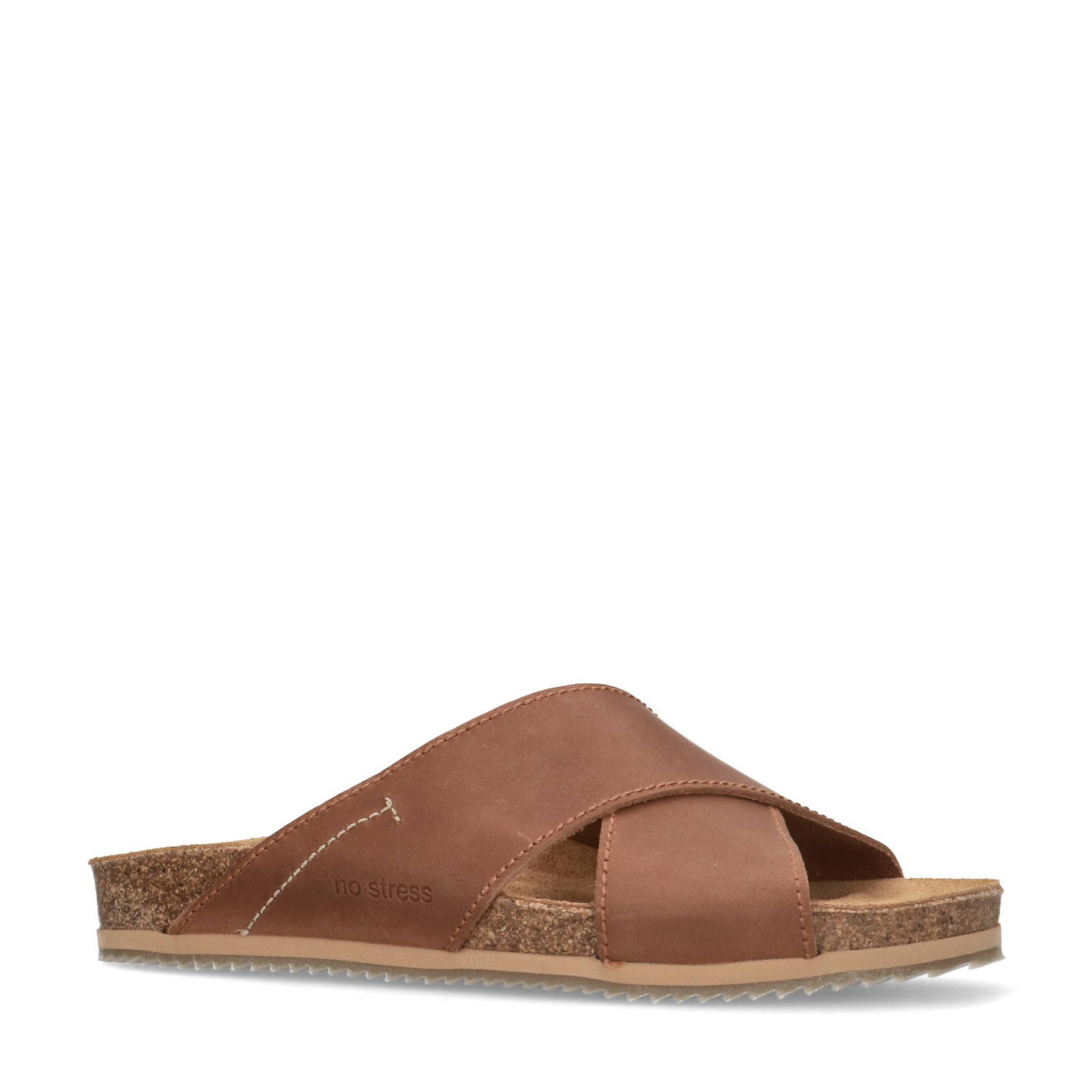 leren slippers cognac