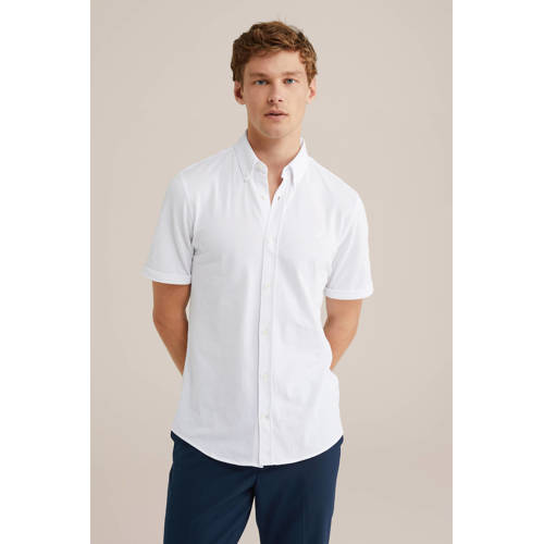 WE Fashion slim fit overhemd wit afbeelding
