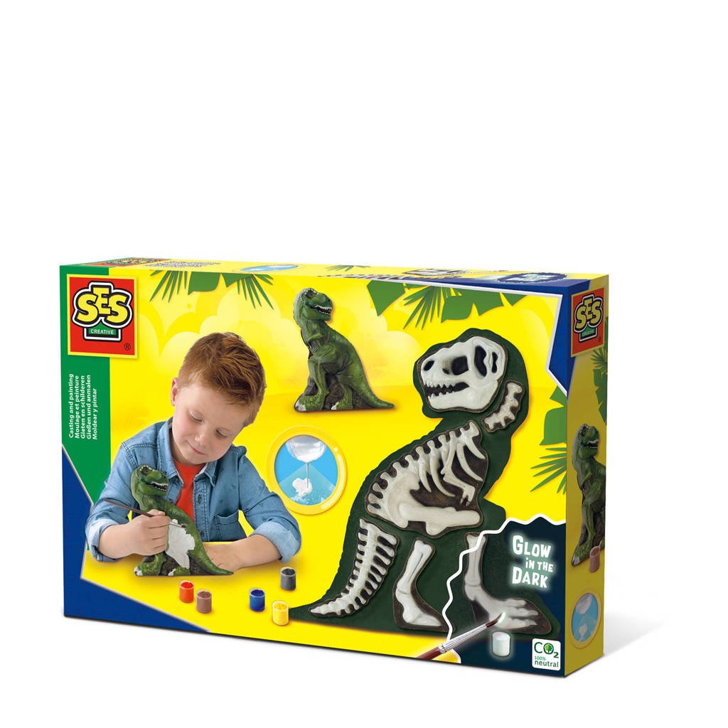 SES Gieten en schilderen T-Rex met skelet