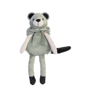 Raccoon Rudy no. 1 met rammelaar knuffel 28 cm