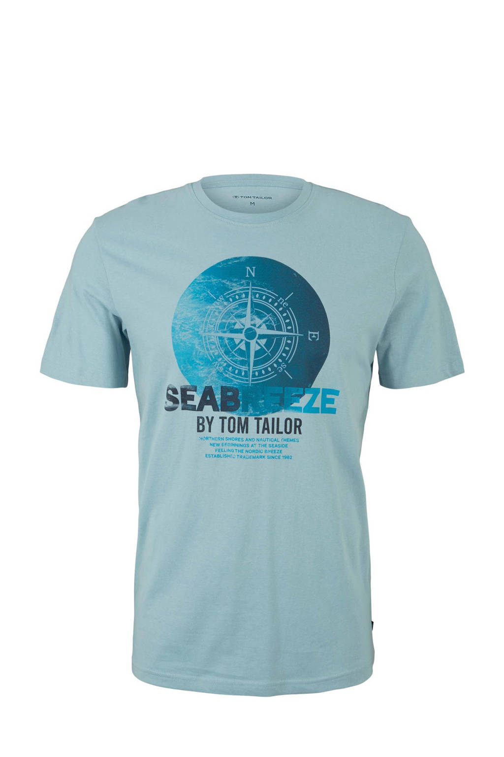 Tom Tailor T-shirt met printopdruk calm cloud blue