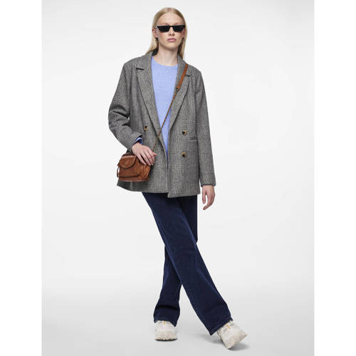 PIECES leren crossbody tas PCNAINA bruin afbeelding