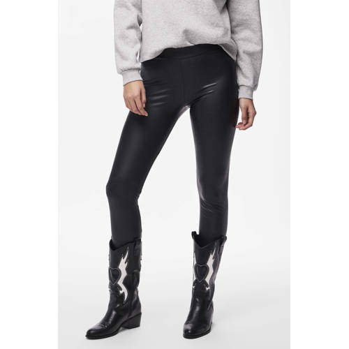 PIECES gecoate legging PCNEW zwart afbeelding