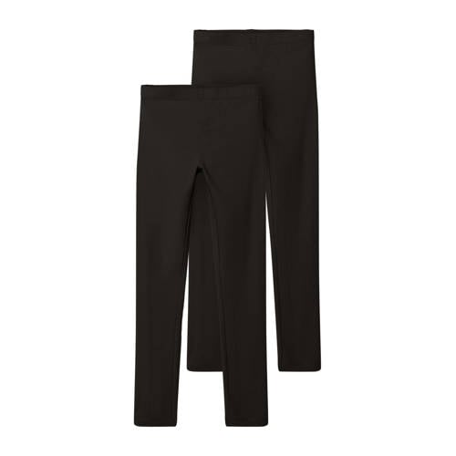 NAME IT KIDS legging - set van 2 zwart afbeelding