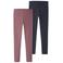 NAME IT KIDS legging - donkerroze/zwart (set van 2)