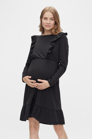 zwangerschapsjurk MLROBERTA van gerecycled polyester zwart