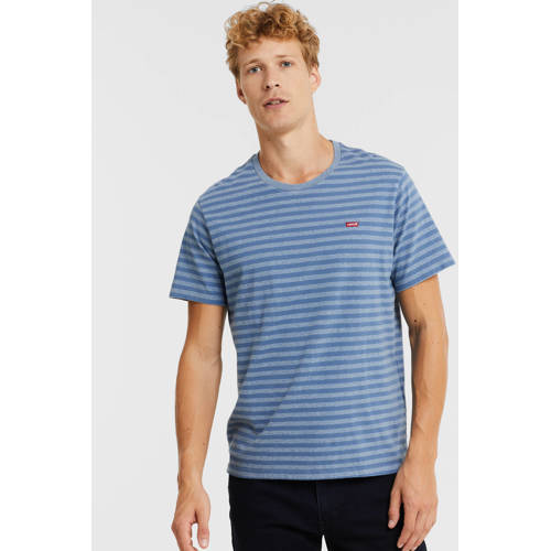 Mode Shirts Gestreepte shirts Levi’s Levi\u2019s Gestreept shirt wit-blauw gestreept patroon casual uitstraling 